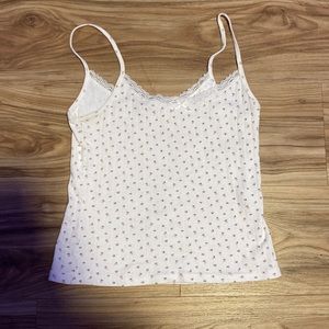 Brandy melville lace white pajama tank top!